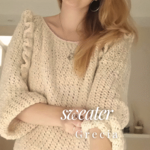 Guía de crochet-como tejer un Sweater Top down-Sweater Grecia