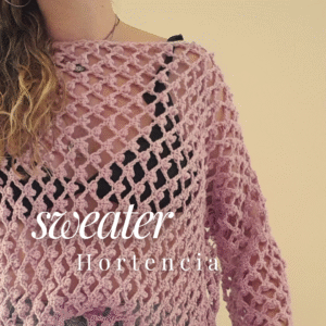 Guía de crochet-como tejer un Sweater para la playa - Sweater  Hortensia