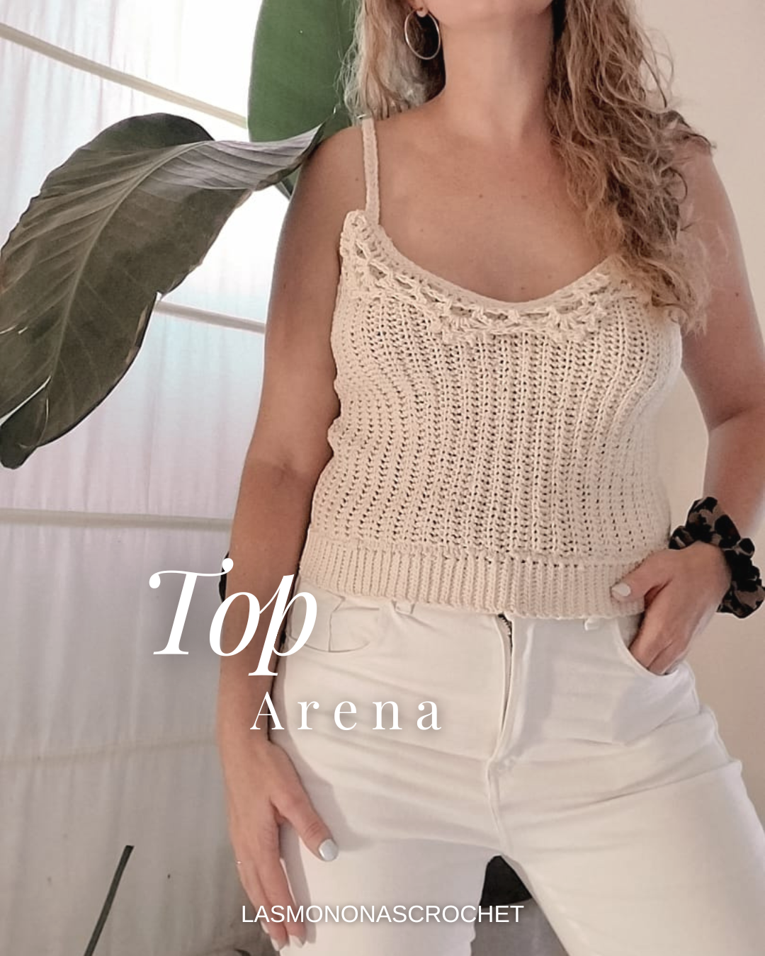 Curso online de crochet: como tejer un Top con una trama que simula Tricot, Tejido con vueltas cortas ( Top Arena)