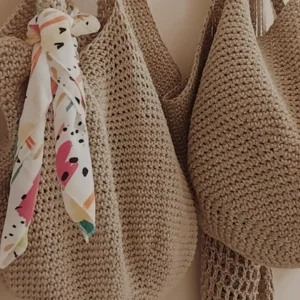 Curso +Guía a crochet- Tejé un Bolso Minimalista usando la técnica circular- Bolso Lino