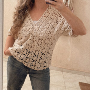 Curso Online-Tecnica crochet Vertical-Elena Blouse