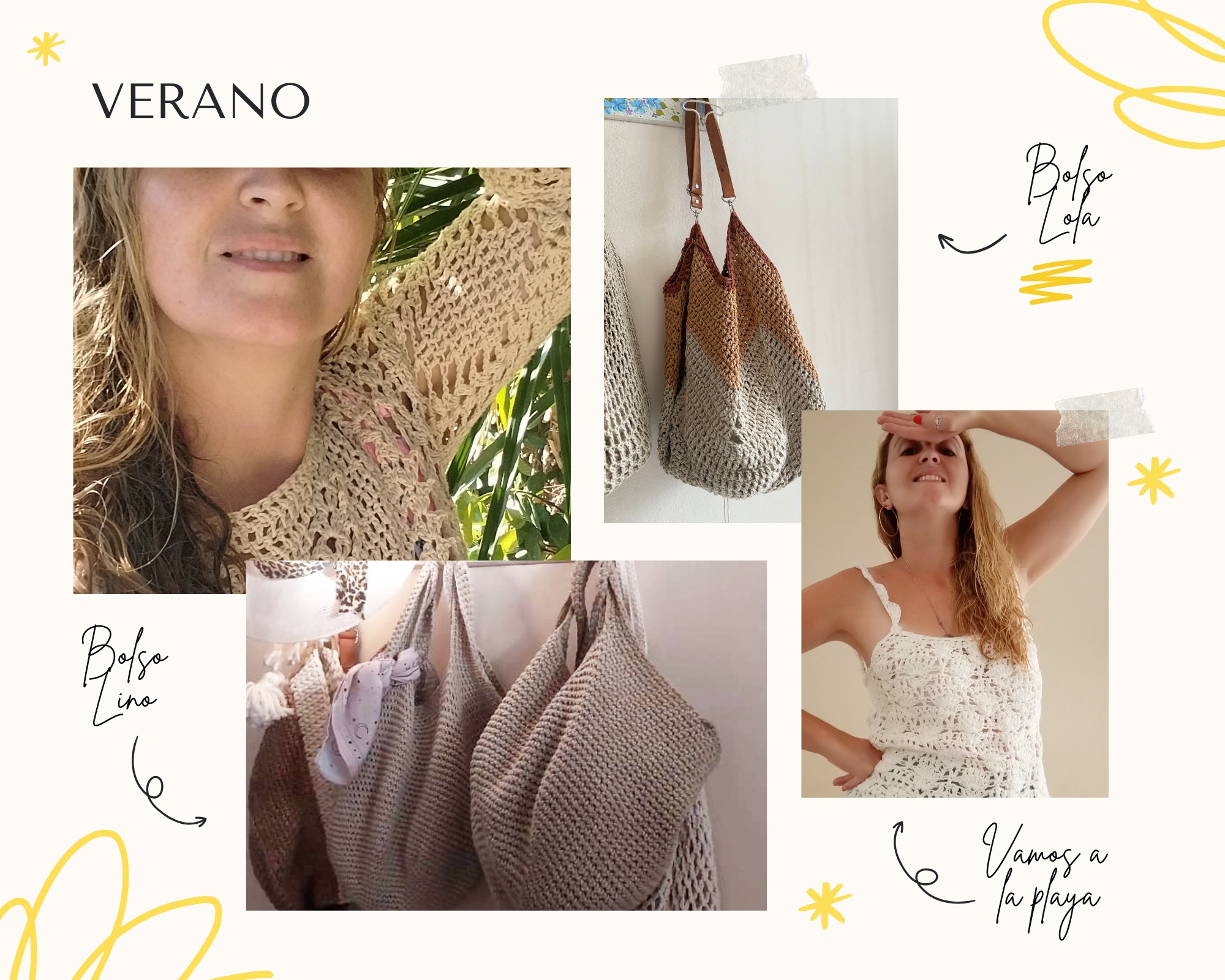 Pack de 6 Patrones y cursos de Verano a crochet