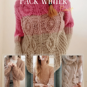 Pack winter Crochet/aprende a tejer 4 prendas con las más bonitas tramas